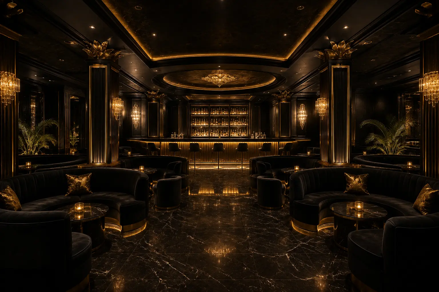 Luxusní interiér Imperial Night Club Mikulov